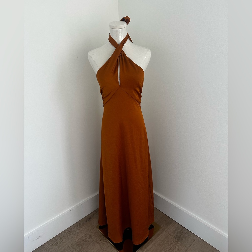 Halter Brown Dress